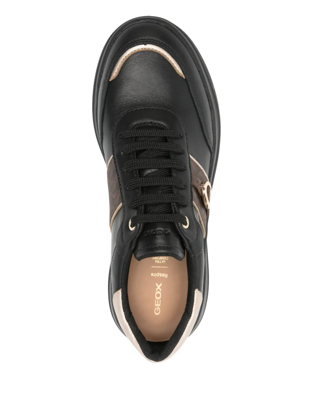 Geox Spherica Ecub-3 — Black — Size US M 3.5 - US W 5 — Top View