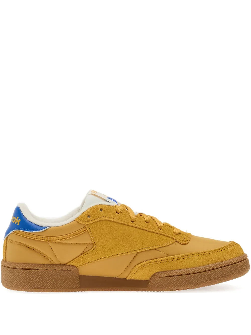 Reebok Club C 85 — Yellow — Size US M 3.5 - US W 5 — Front View