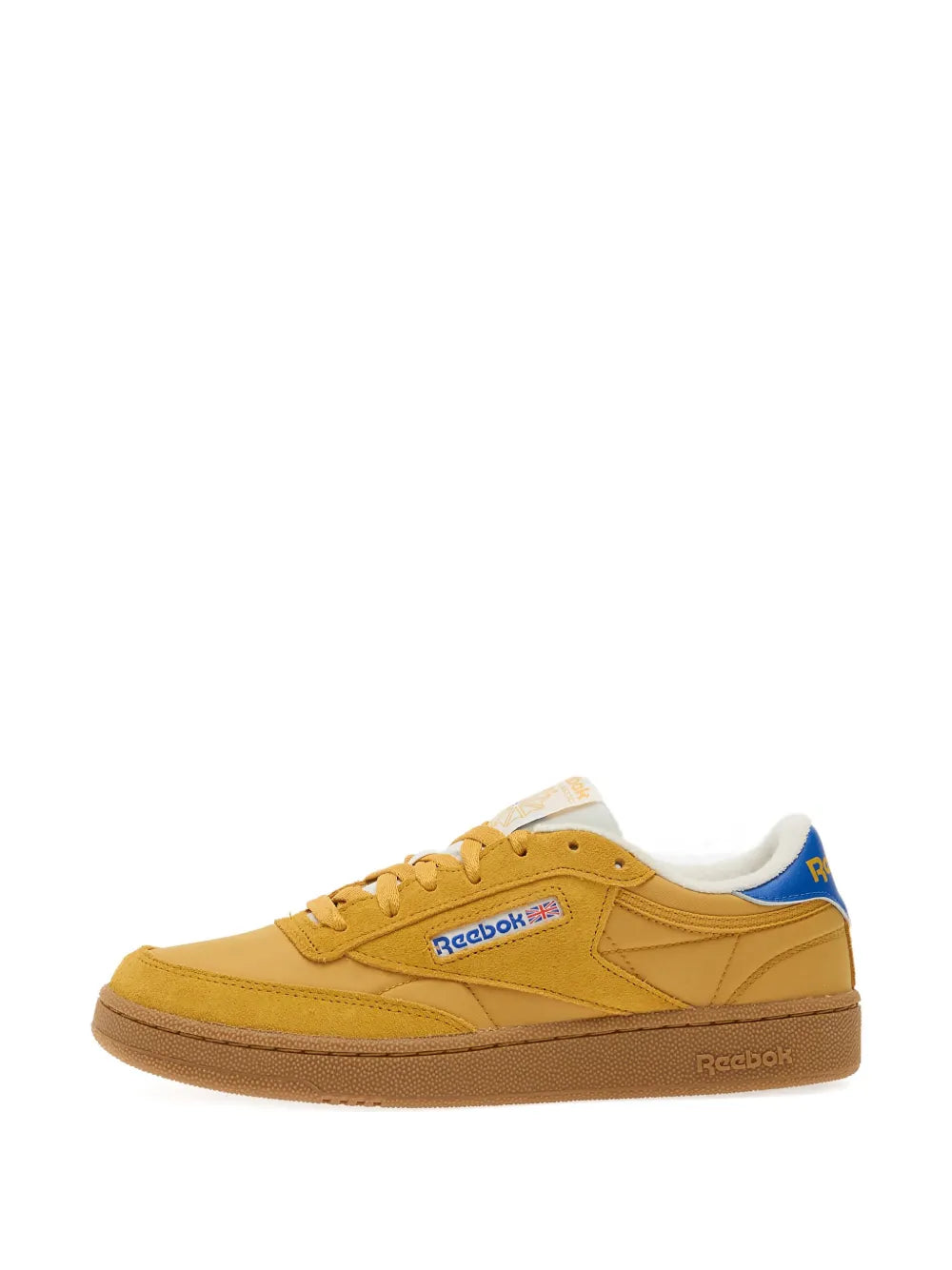 Reebok Club C 85 — Yellow — Size US M 3.5 - US W 5 — Back View