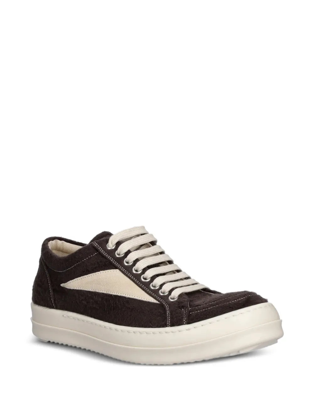 Rick Owens DRKSHDW Vintage Sneaks Brushed-Effect — Dark Brown — Size US M 3.5 - US W 5 — Side View