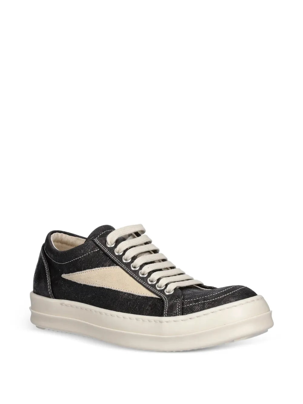 Rick Owens DRKSHDW Vintage Sneaks Metallic-Effect — Black — Size US M 3.5 - US W 5 — Side View