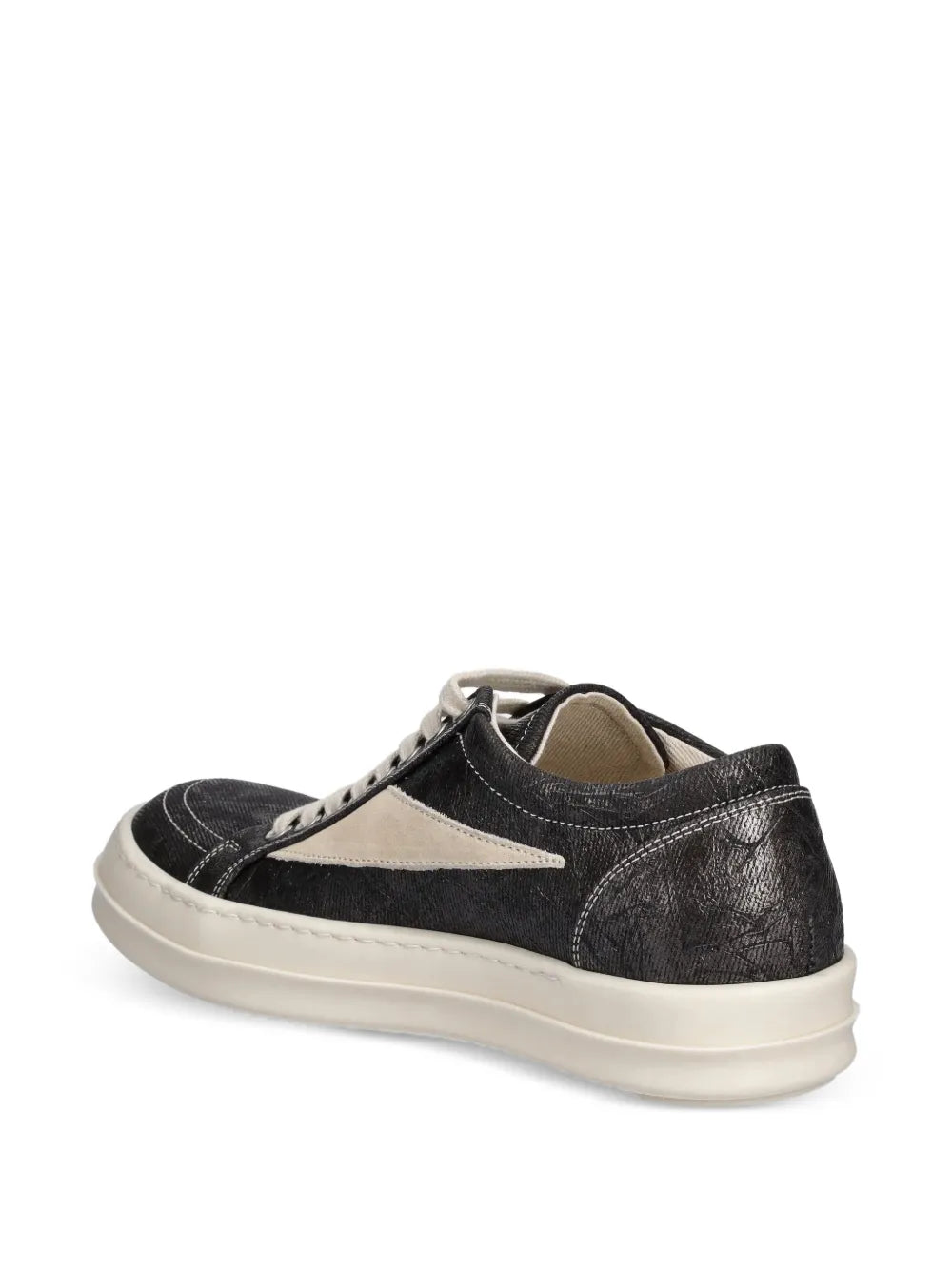Rick Owens DRKSHDW Vintage Sneaks Metallic-Effect — Black — Size US M 3.5 - US W 5 — Back View