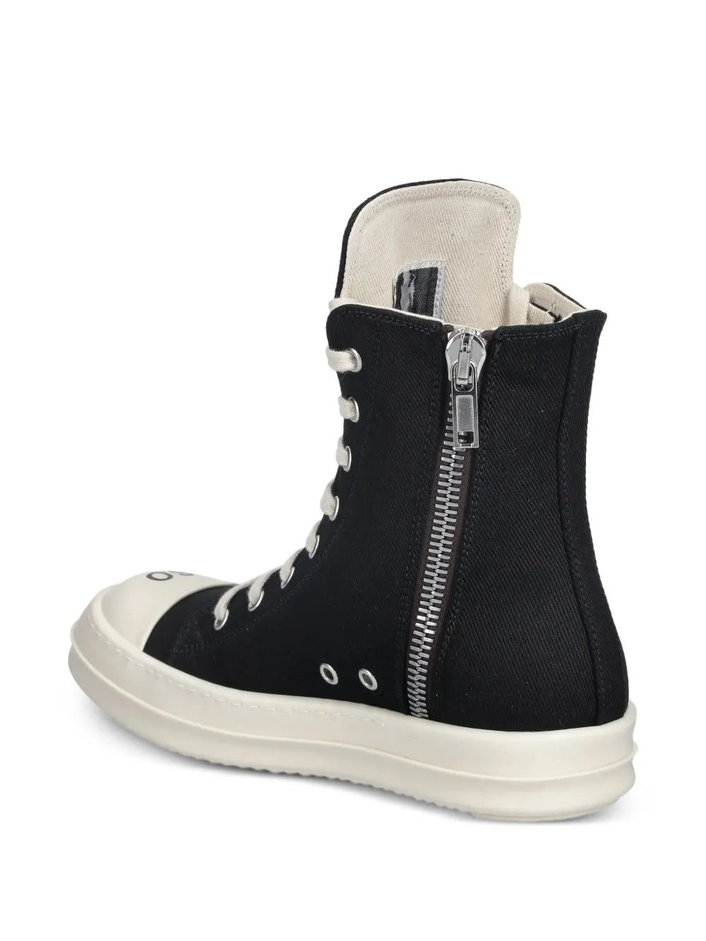 Rick Owens DRKSHDW Sneaks Side-Zip — Black — Size US M 3.5 - US W 5 — Back View