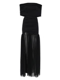 Axel 113 Selina Maxi Dress — Black — Size S — Front View
