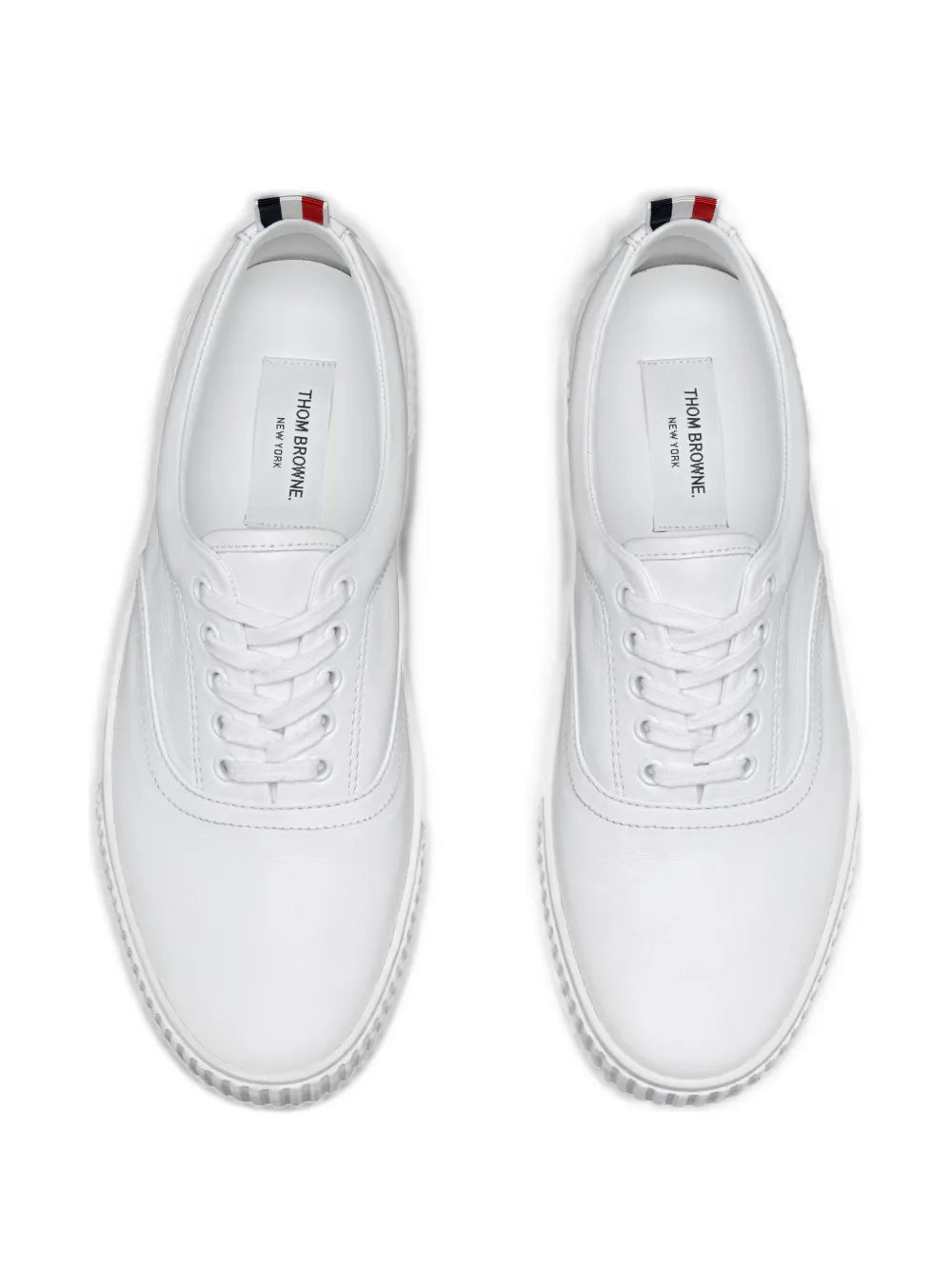 Thom Browne Panelled Grosgrain Loop — White — Size US M 3.5 - US W 5 — Back View