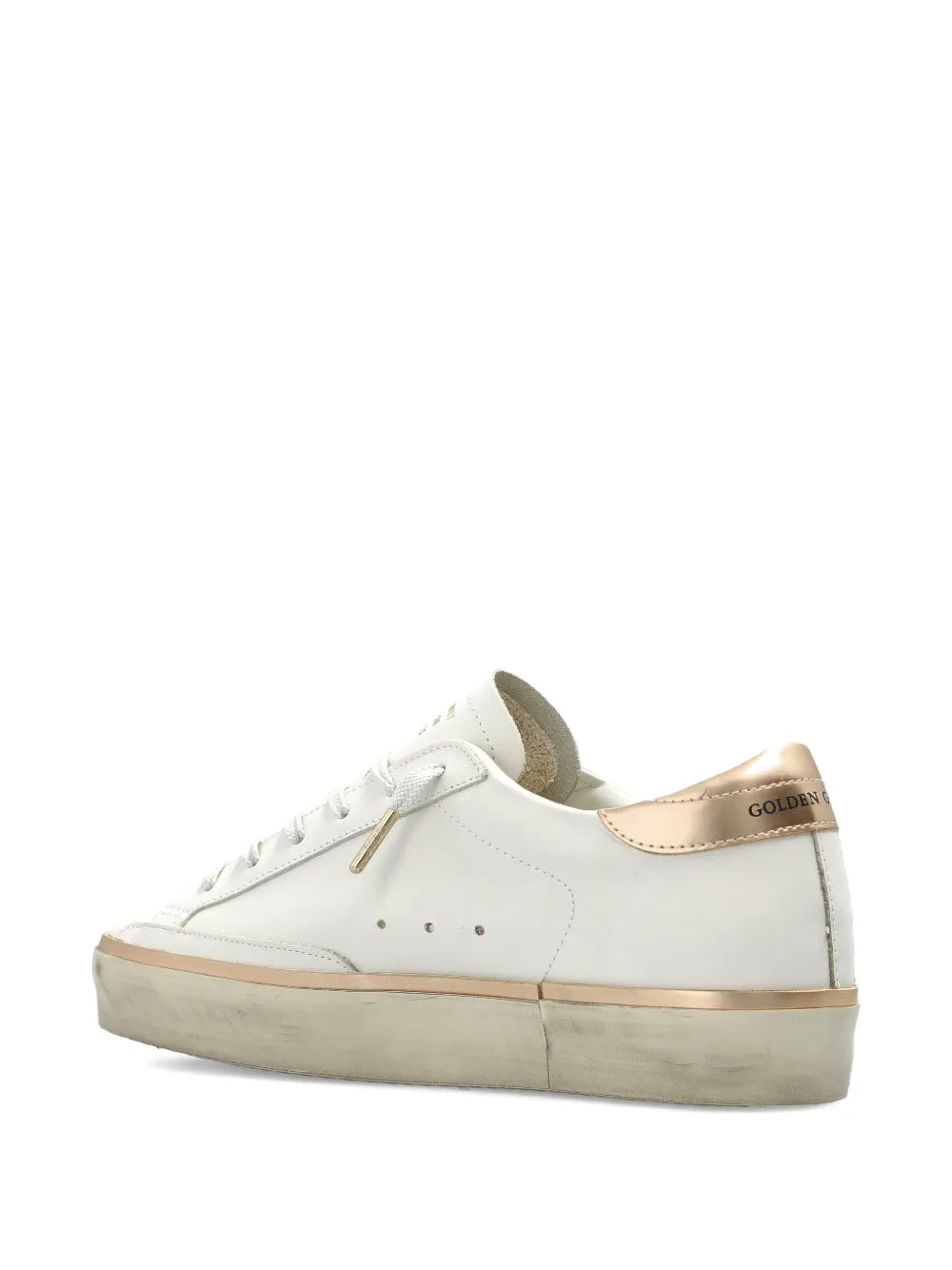Golden Goose Hi Stars Lace-Up — White — Size US M 3.5 - US W 5 — Back View