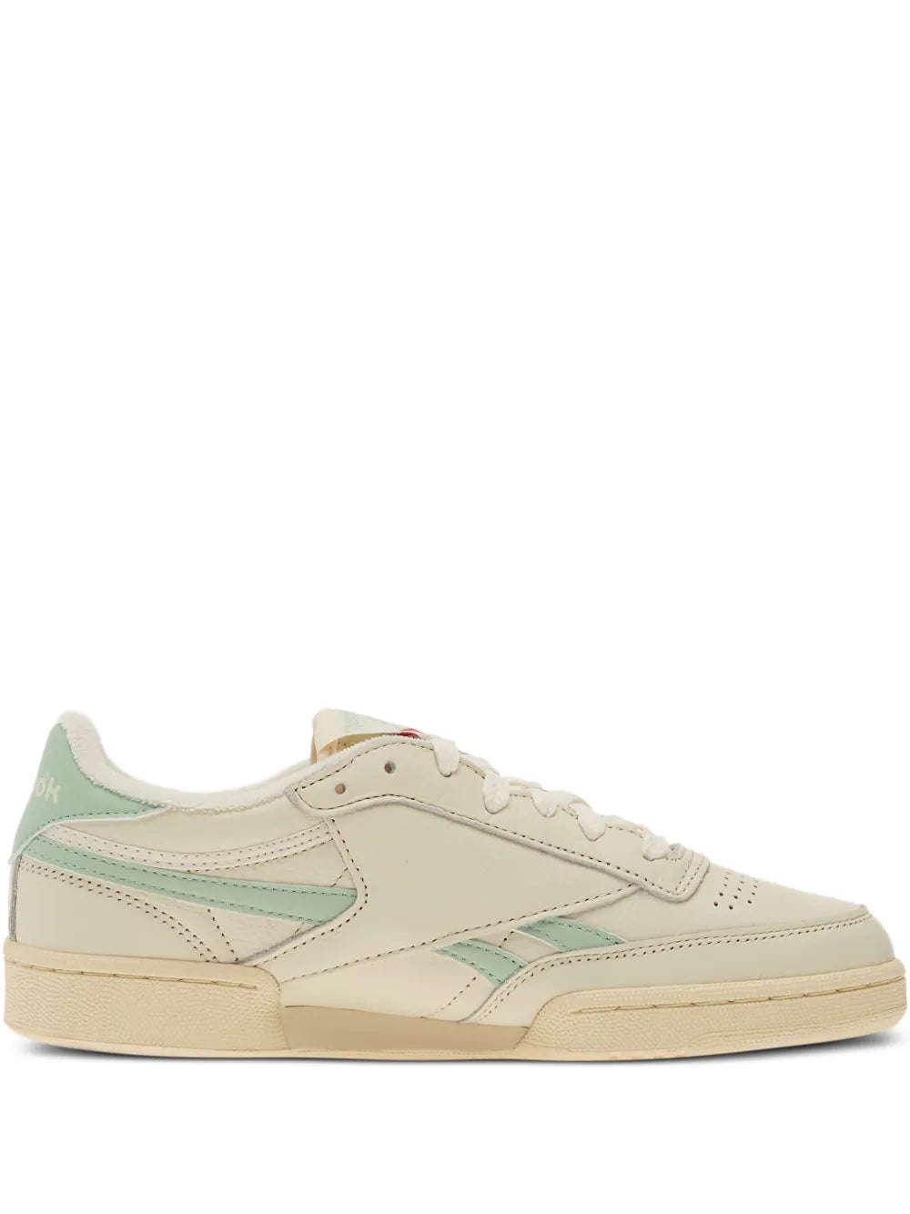 Reebok Club C Revenge Lace-Up — Beige — Size US M 3.5 - US W 5 — Front View