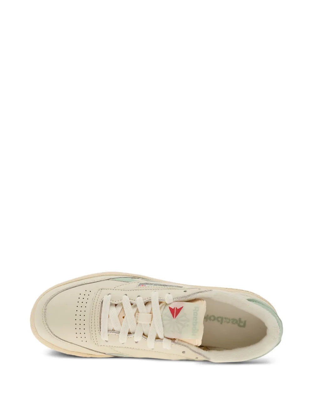 Reebok Club C Revenge Lace-Up — Beige — Size US M 3.5 - US W 5 — Top View