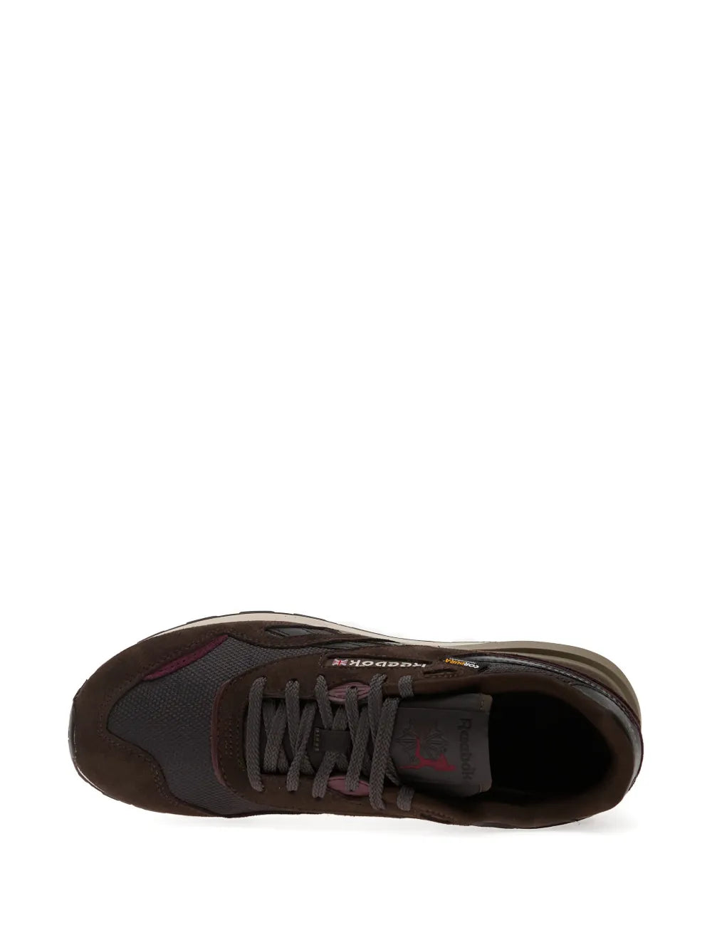 Reebok Classic Nylon 89 Lace-Up — Brown — Size US M 3.5 - US W 5 — Top View