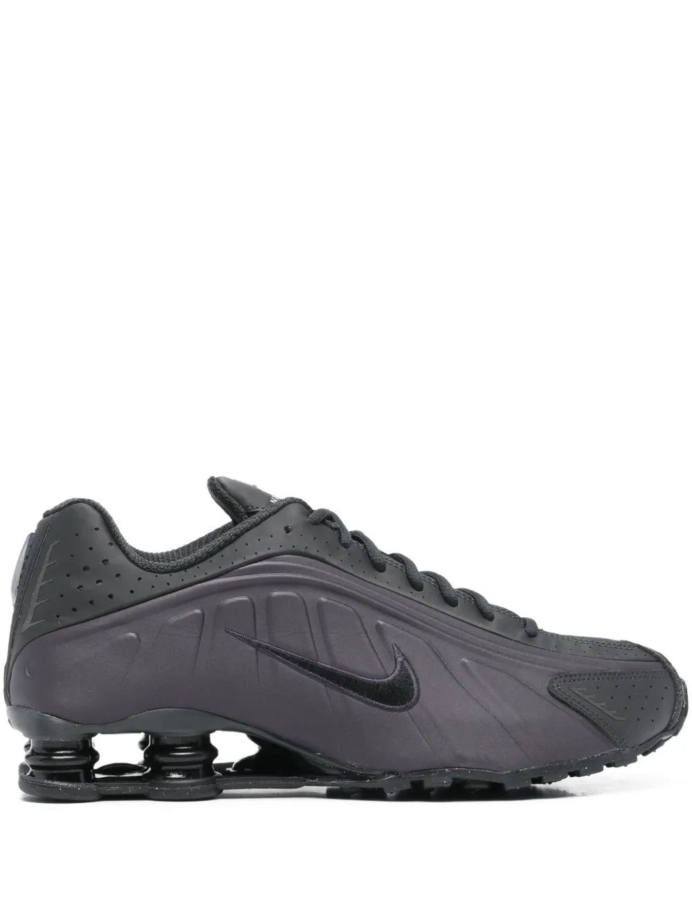 Nike Shox Logo Detail Trainers — Black — Size US M 3.5 - US W 5 — Front View
