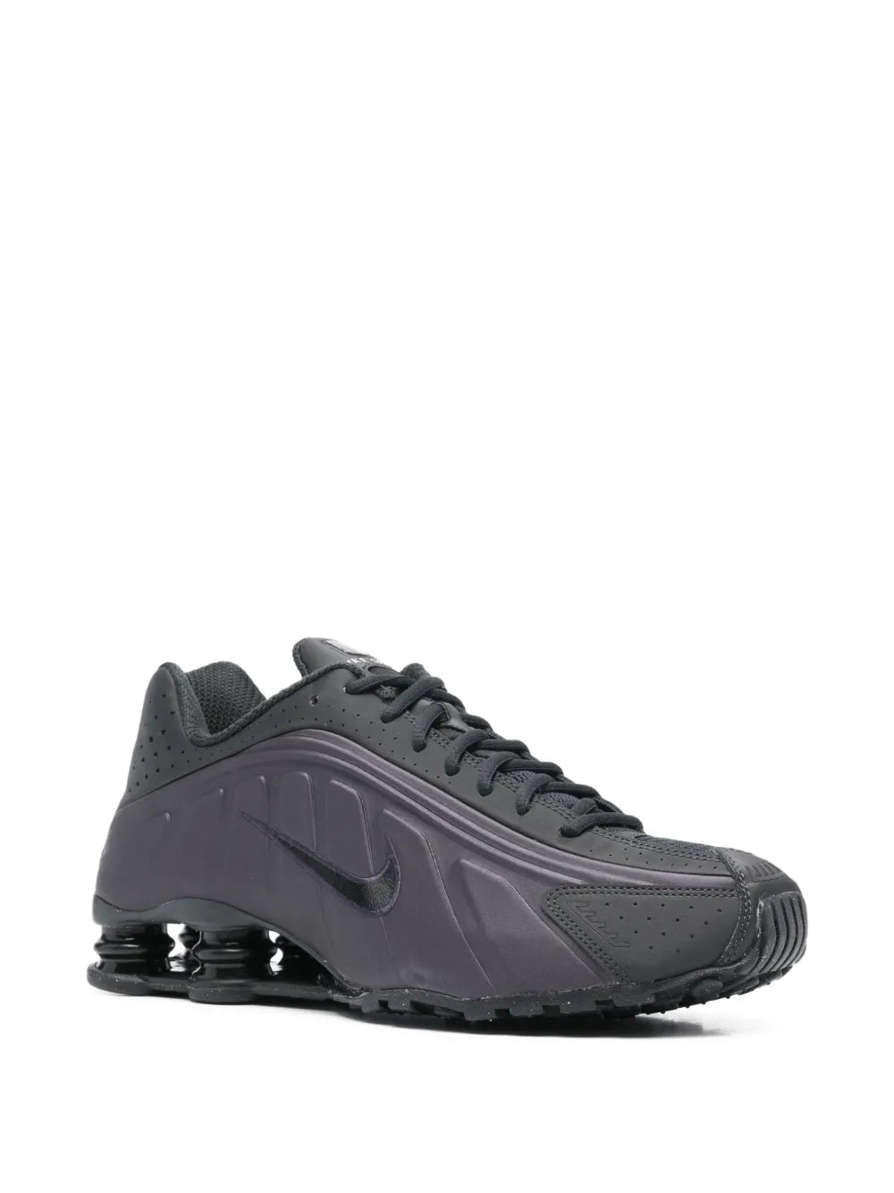 Nike Shox Logo Detail Trainers — Black — Size US M 3.5 - US W 5 — Side View