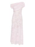 Self Portrait Lace Midi Dress — Pink — Size XS — Front View