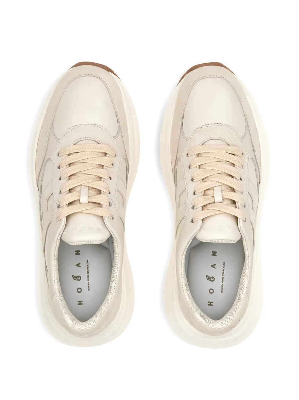 Hogan H696 Suede — Beige — Size US M 3.5 - US W 5 — Top View