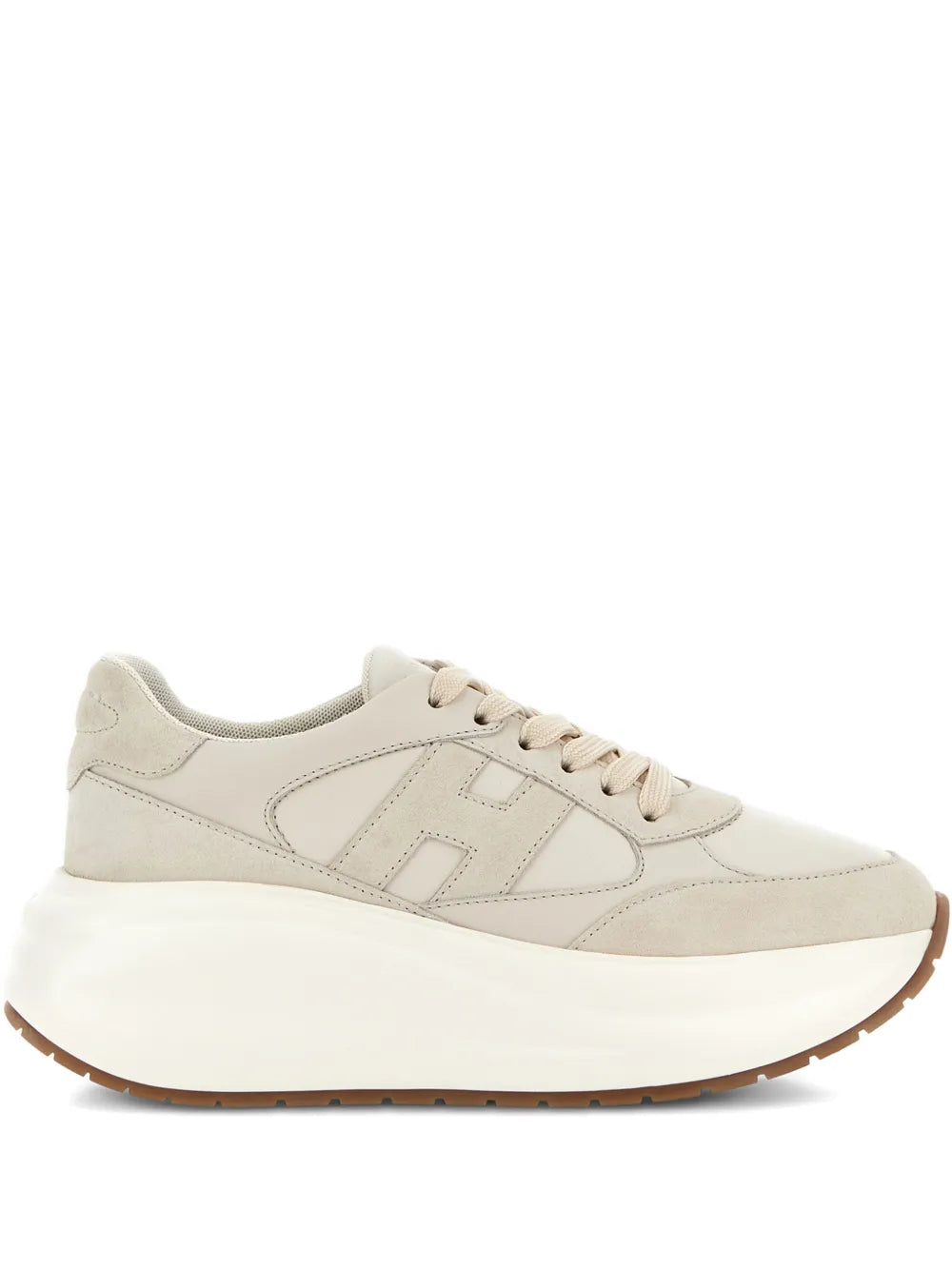 Hogan H696 Suede — Beige — Size US M 3.5 - US W 5 — Front View