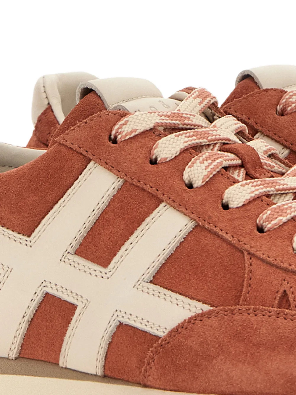 Hogan H671 86Er Lace-Up Fastening — Orange — Size US M 3.5 - US W 5 — Top View