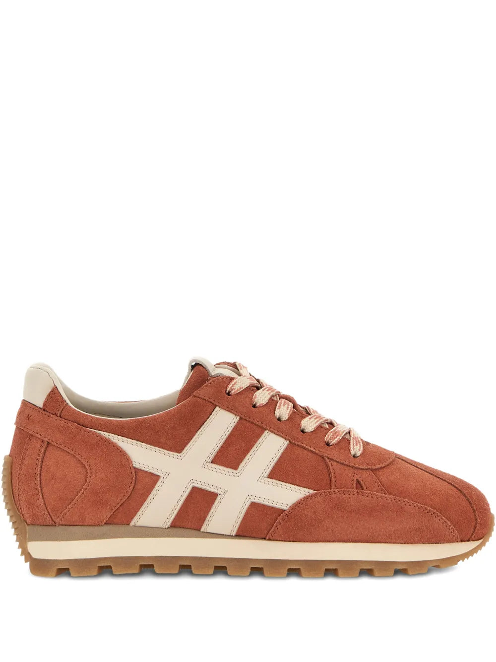 Hogan H671 86Er Lace-Up Fastening — Orange — Size US M 3.5 - US W 5 — Front View
