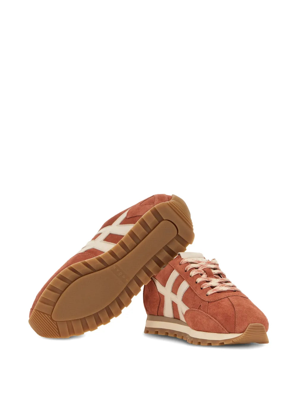 Hogan H671 86Er Lace-Up Fastening — Orange — Size US M 3.5 - US W 5 — Side View