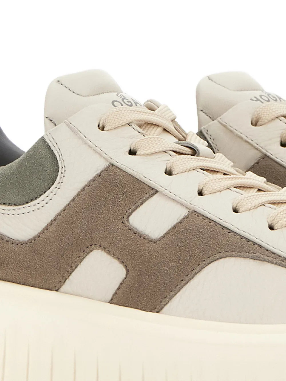 Hogan H-Stripes — Beige — Size US M 3.5 - US W 5 — Top View