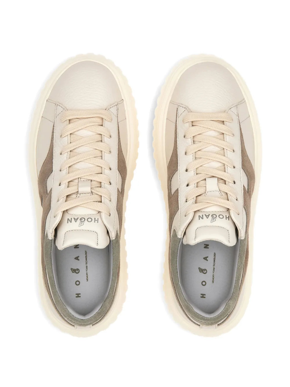 Hogan H-Stripes — Beige — Size US M 3.5 - US W 5 — Back View