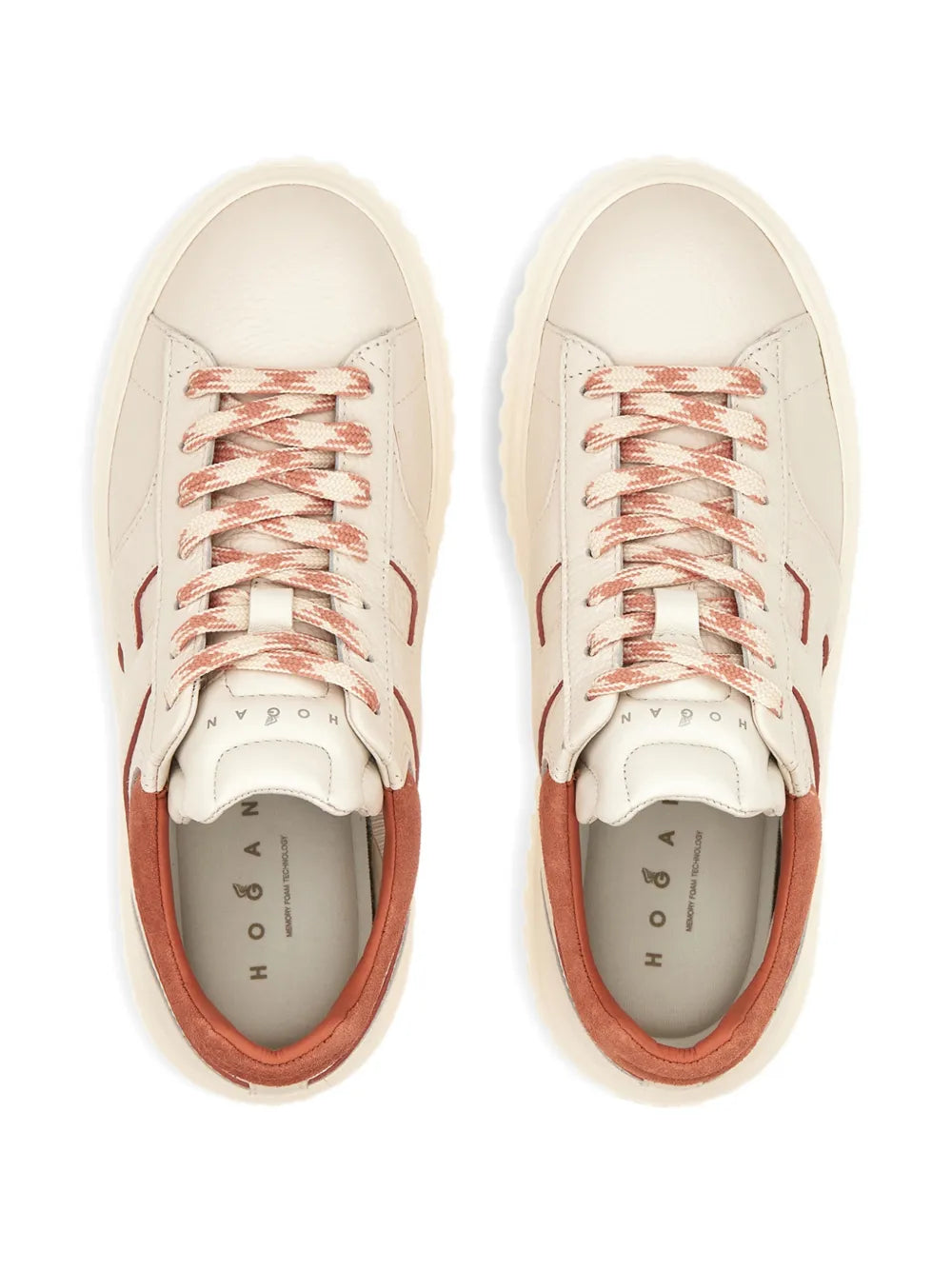 Hogan H-Stripes Platform — Orange — Size US M 3.5 - US W 5 — Back View