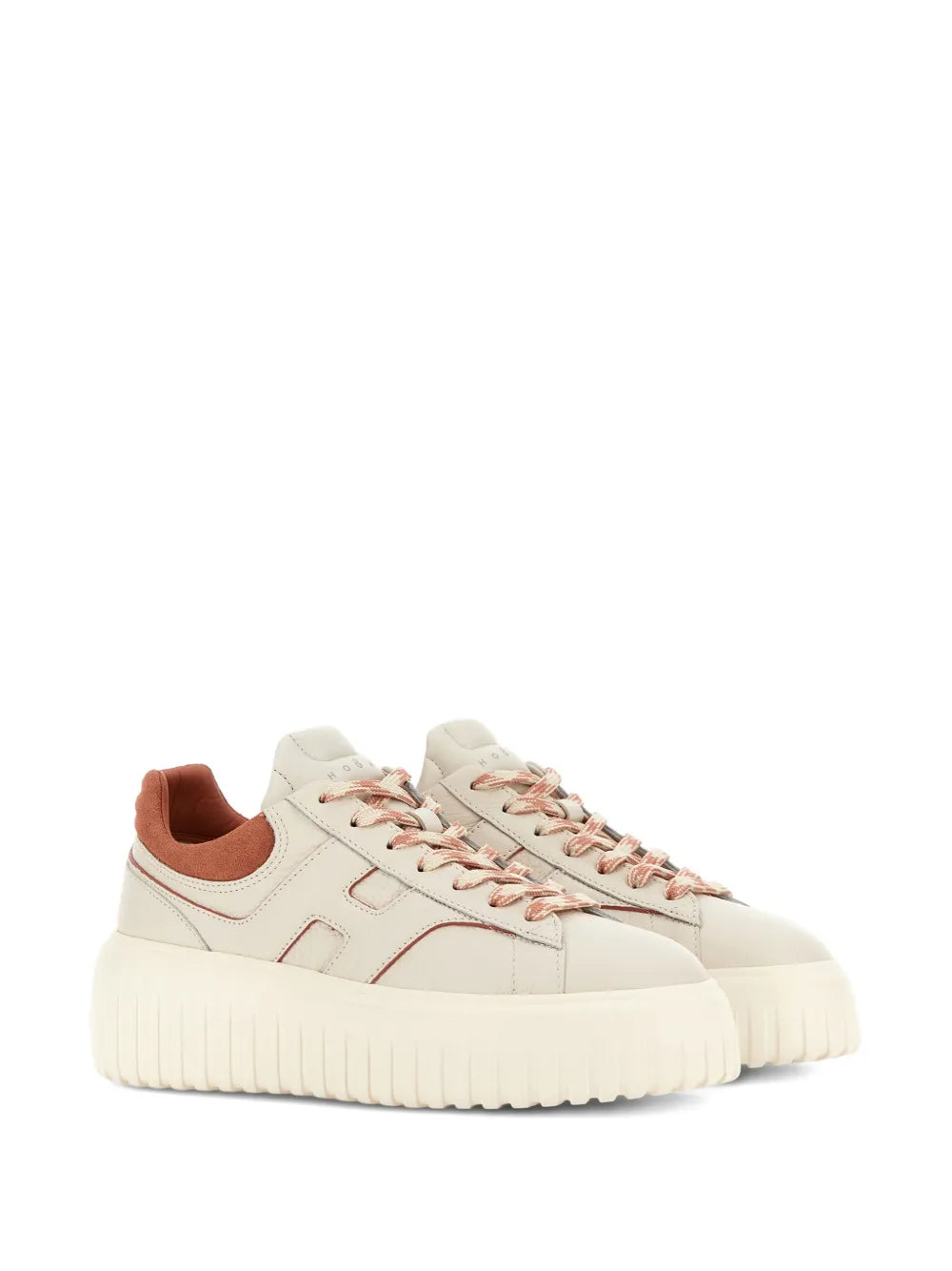 Hogan H-Stripes Platform — Orange — Size US M 3.5 - US W 5 — Side View
