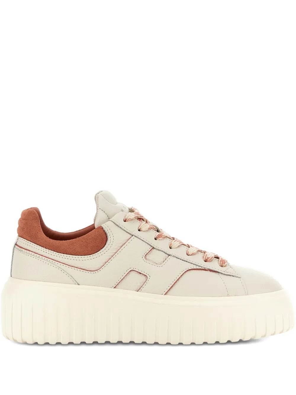 Hogan H-Stripes Platform — Orange — Size US M 3.5 - US W 5 — Front View