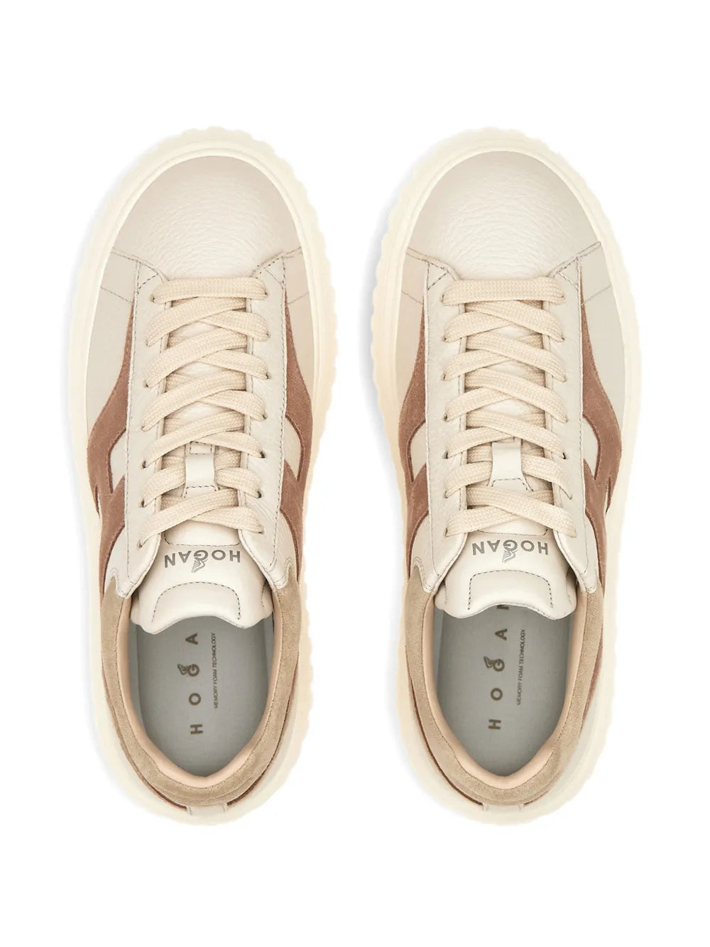 Hogan H-Stripes — Beige — Size US M 3.5 - US W 5 — Back View