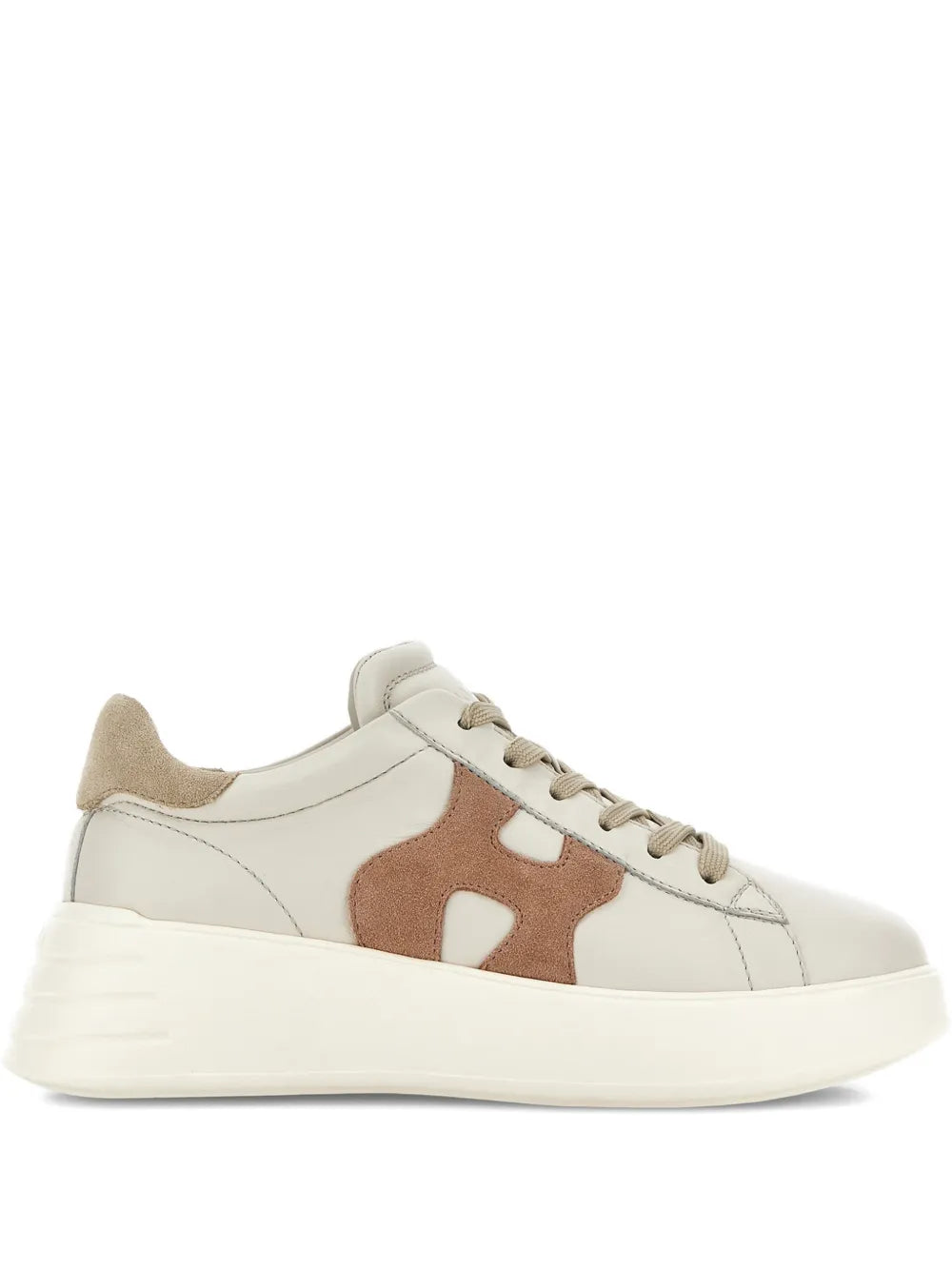 Hogan Rebel Logo-Applique — Beige — Size US M 3.5 - US W 5 — Front View