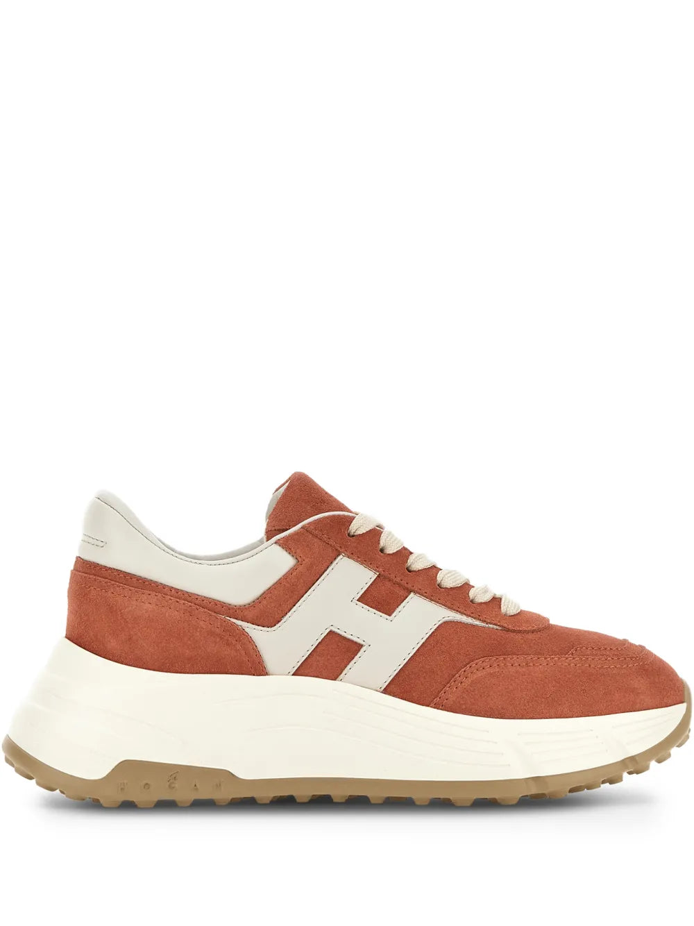 Hogan Hi-Fi Suede — Orange — Size US M 3.5 - US W 5 — Front View
