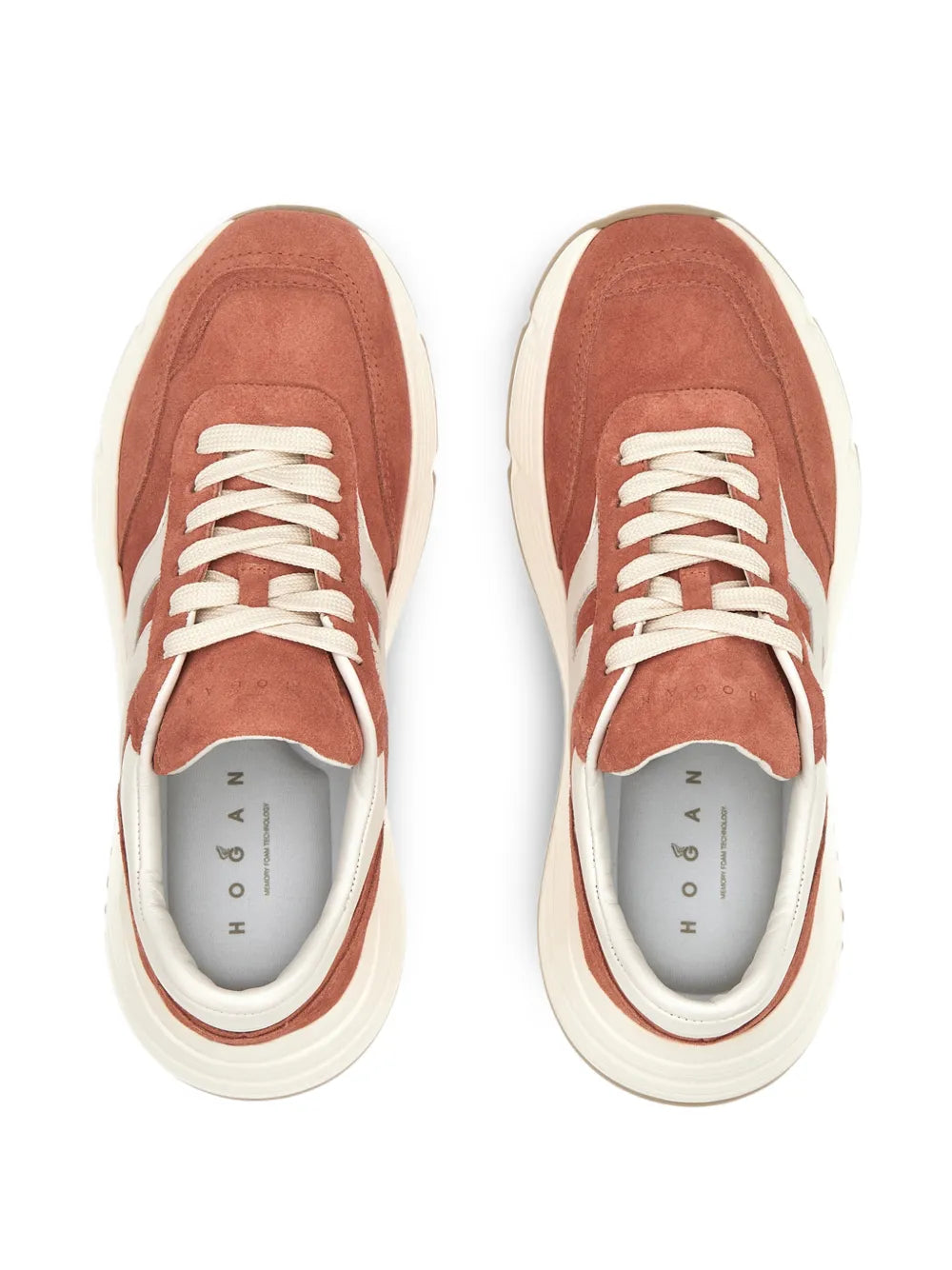 Hogan Hi-Fi Suede — Orange — Size US M 3.5 - US W 5 — Top View