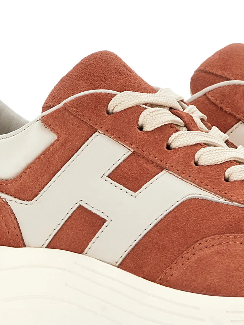 Hogan Hi-Fi Suede — Orange — Size US M 3.5 - US W 5 — Detail View