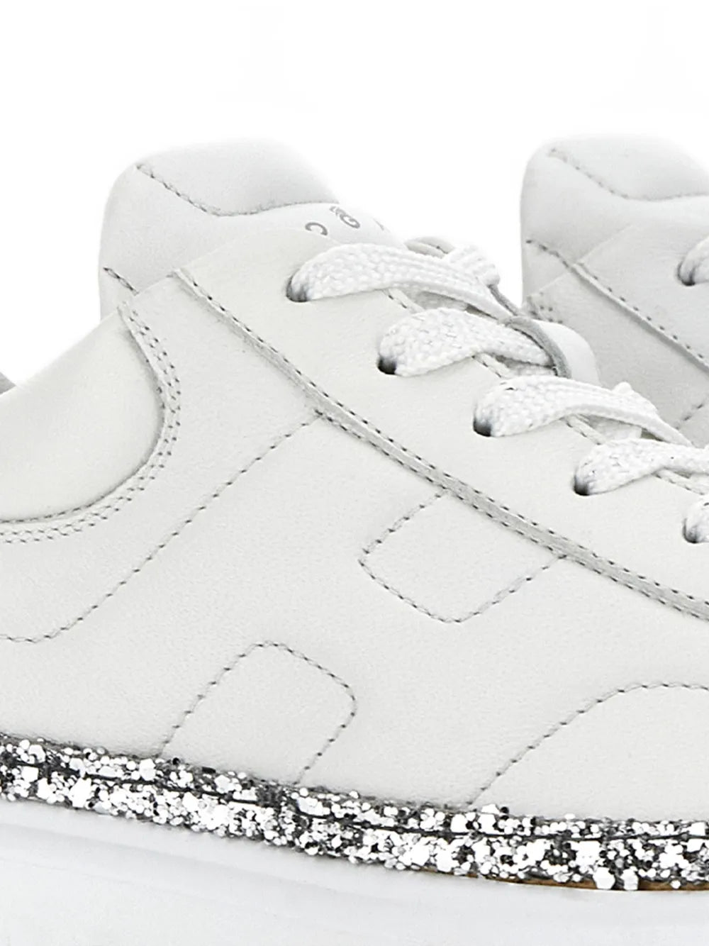 Hogan Lace-Up Platform — White — Size US M 3.5 - US W 5 — Top View