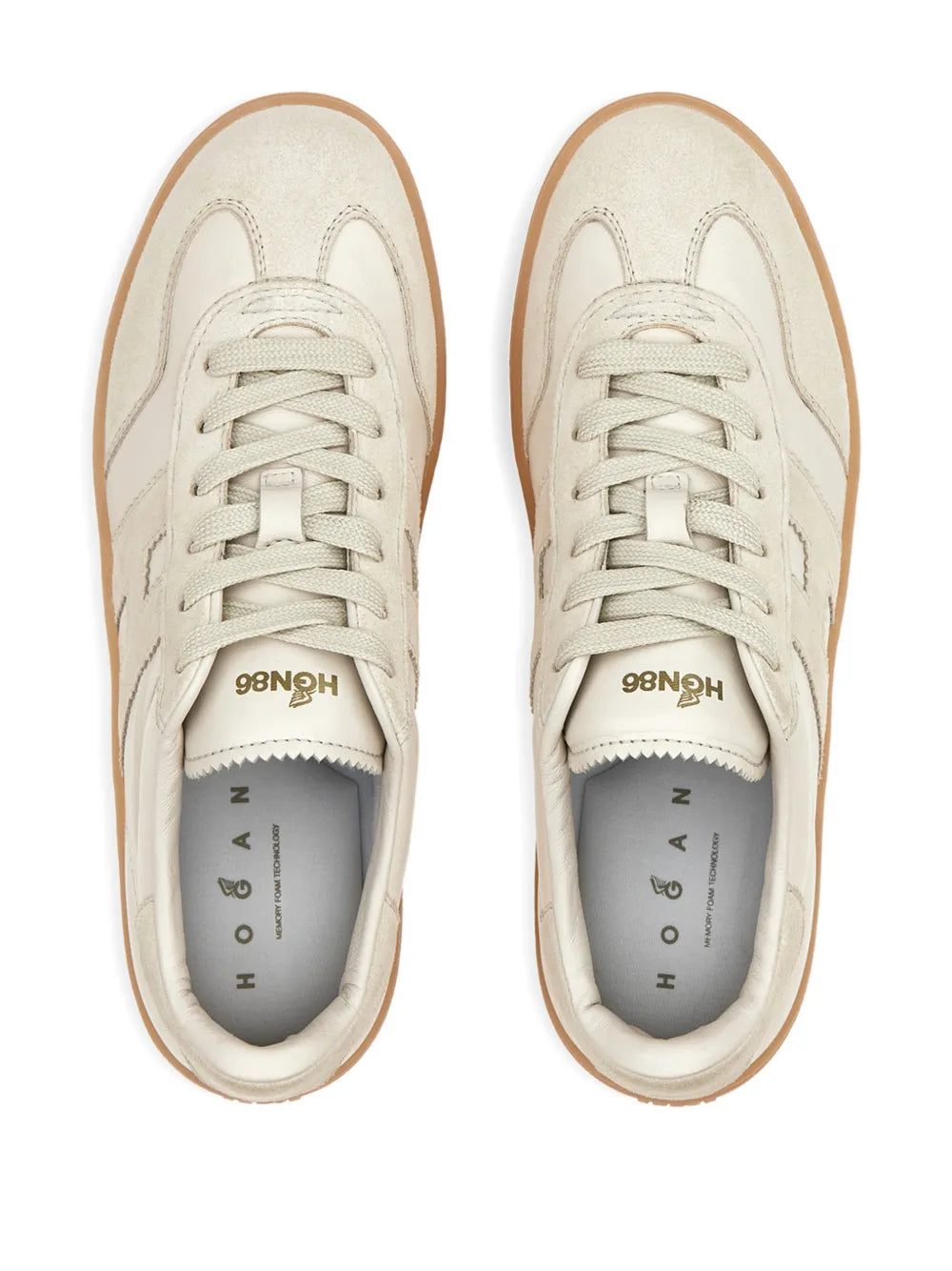 Hogan Cool Panelled — Beige — Size US M 3.5 - US W 5 — Top View