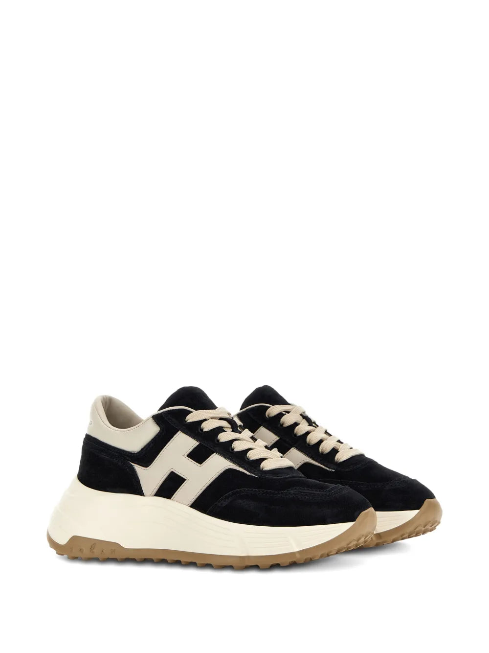 Hogan Hi-Fi Leather — Black — Size US M 3.5 - US W 5 — Side View