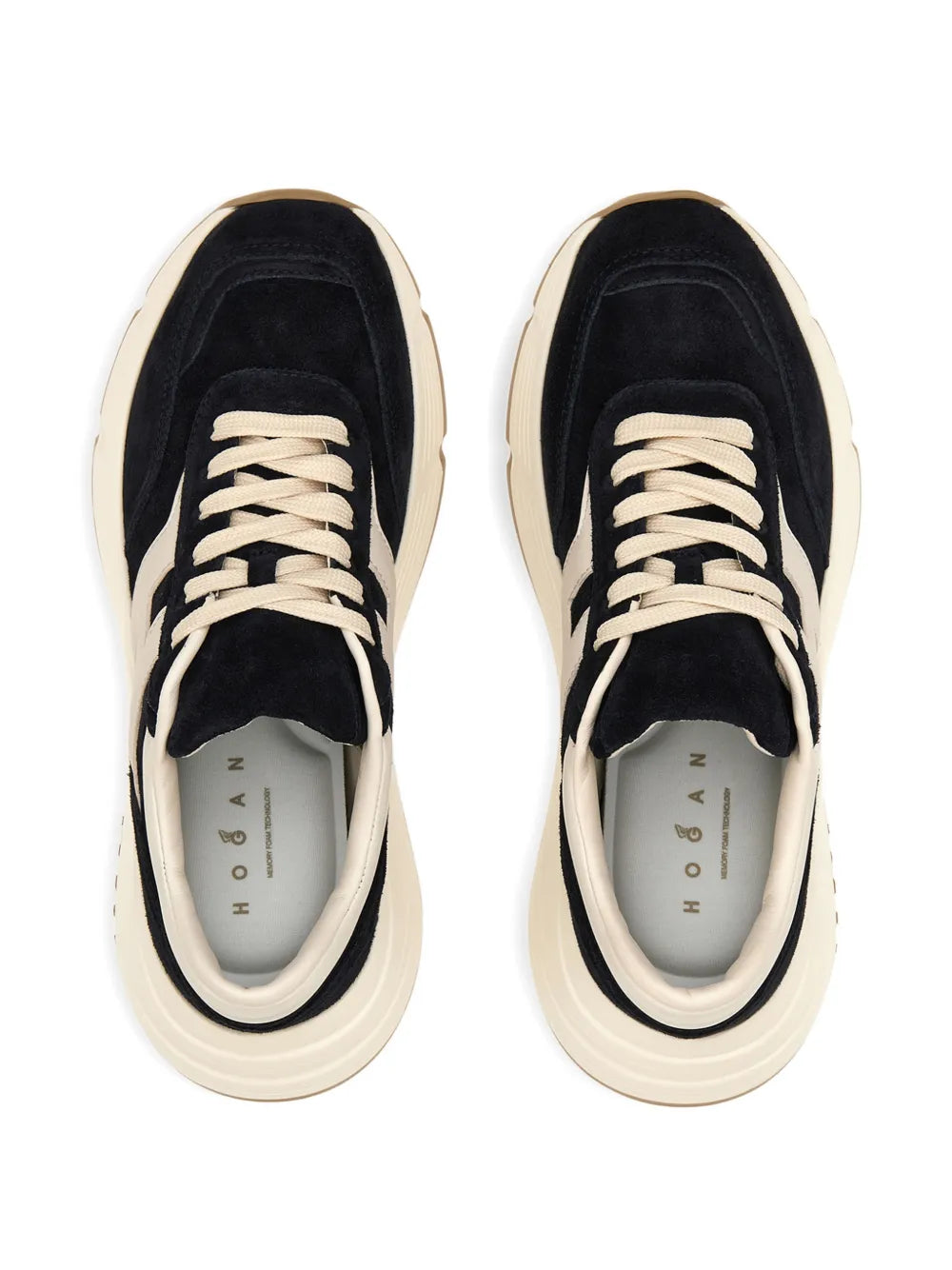 Hogan Hi-Fi Leather — Black — Size US M 3.5 - US W 5 — Top View