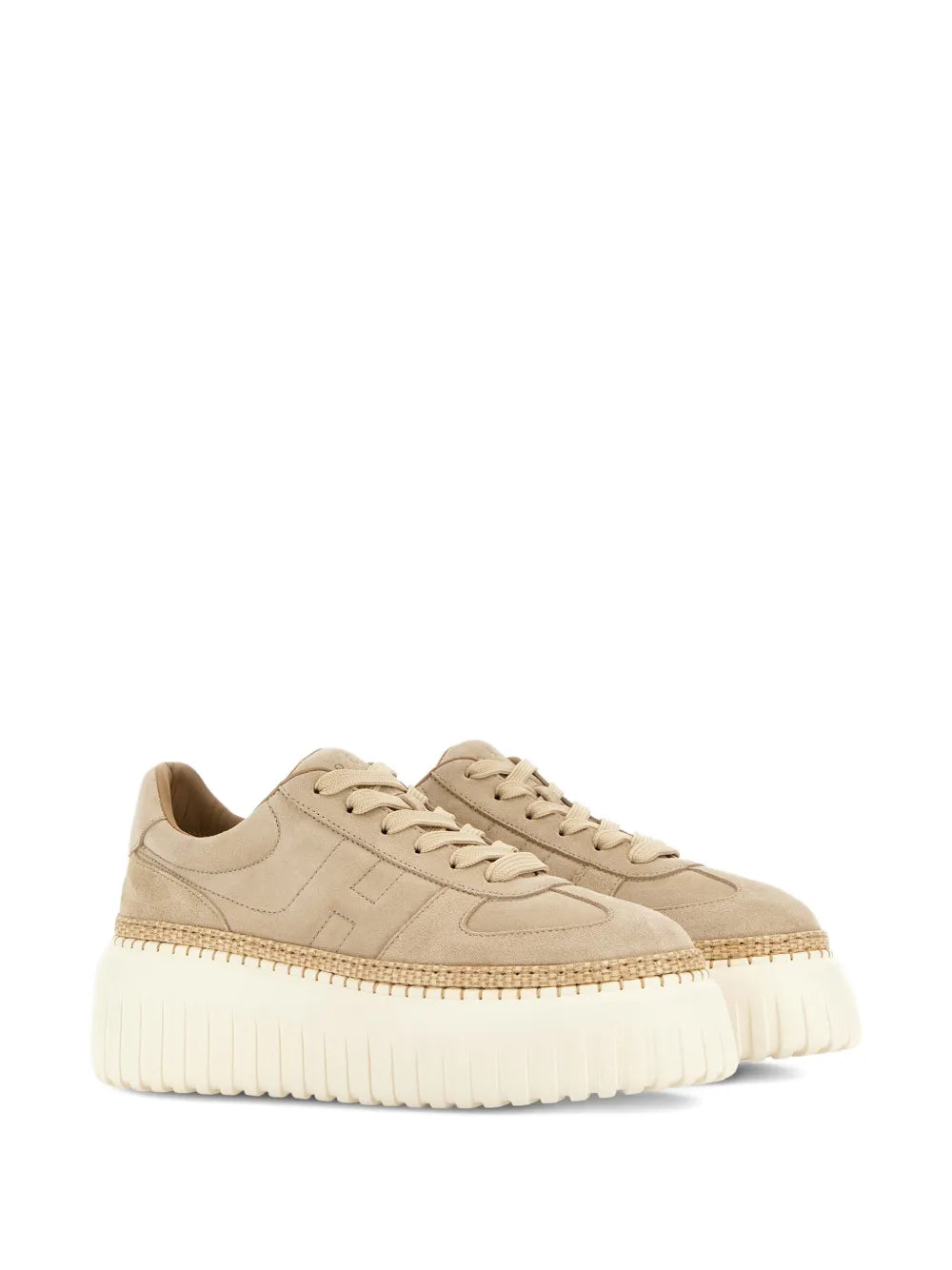 Hogan Suede Platform — Light Brown — Size US M 3.5 - US W 5 — Side View