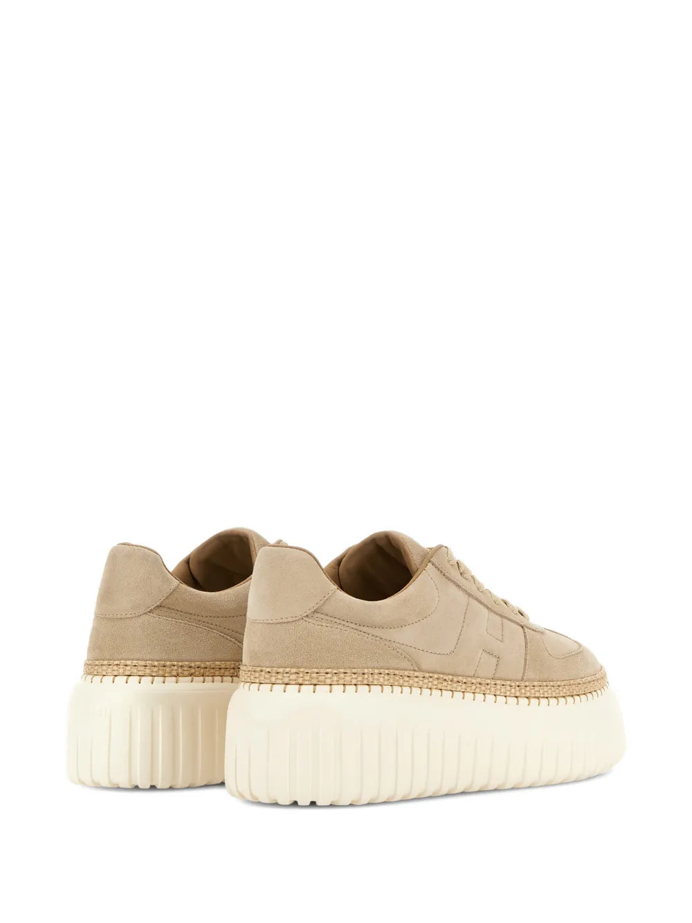 Hogan Suede Platform — Light Brown — Size US M 3.5 - US W 5 — Back View