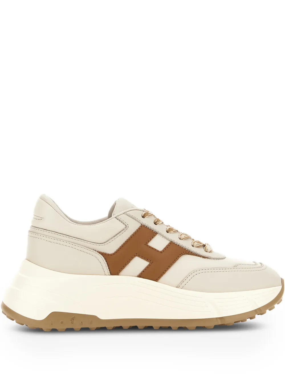 Hogan Hi-Fi Leather — Beige — Size US M 3.5 - US W 5 — Front View