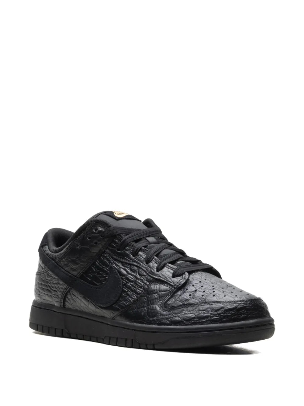 Nike Dunk Low Croc-Effect Low-Tops — Black — Size US M 3.5 - US W 5 — Side View