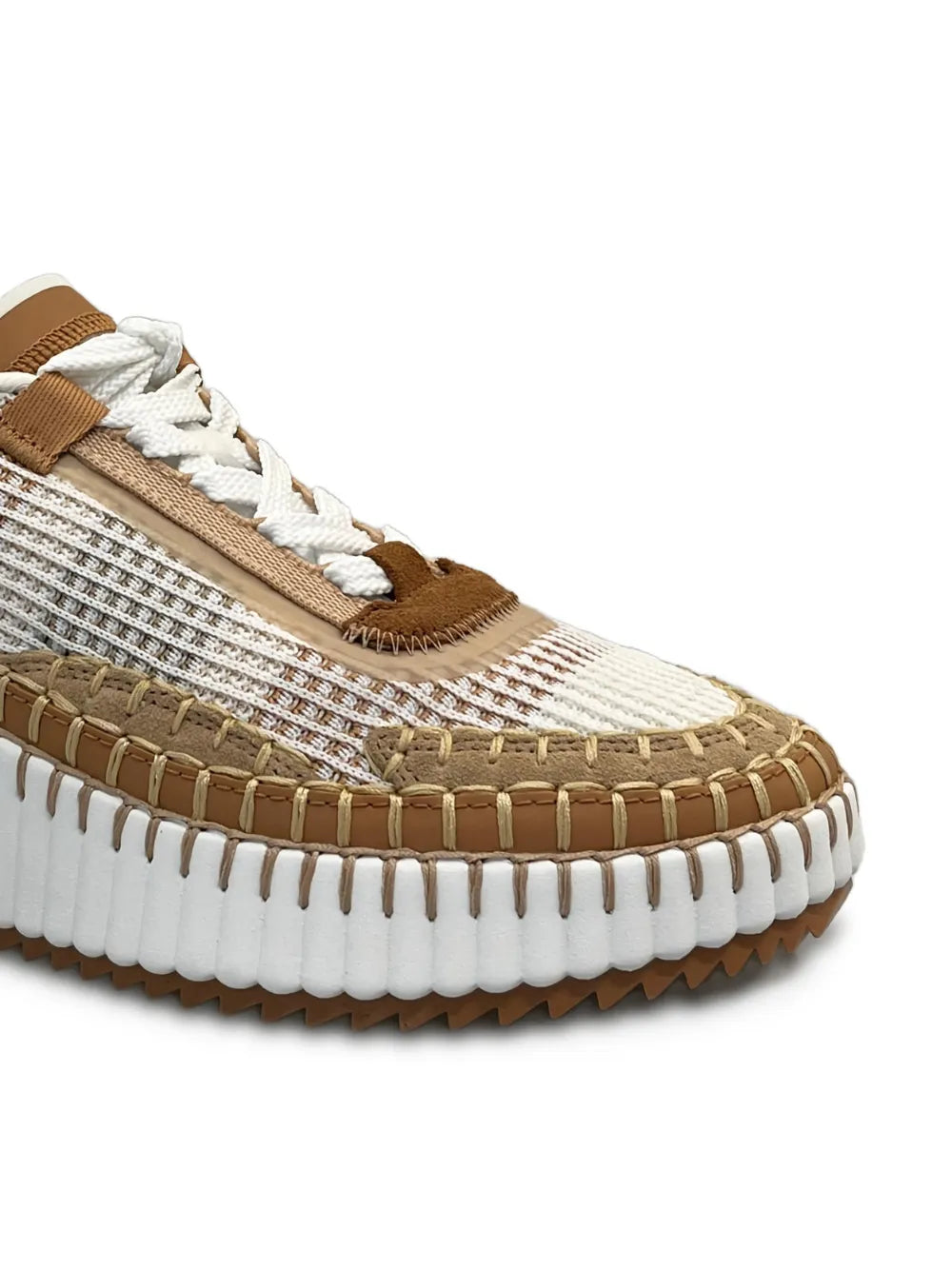 Chlo latform Stitching — Brown — Size US M 3.5 - US W 5 — Side View