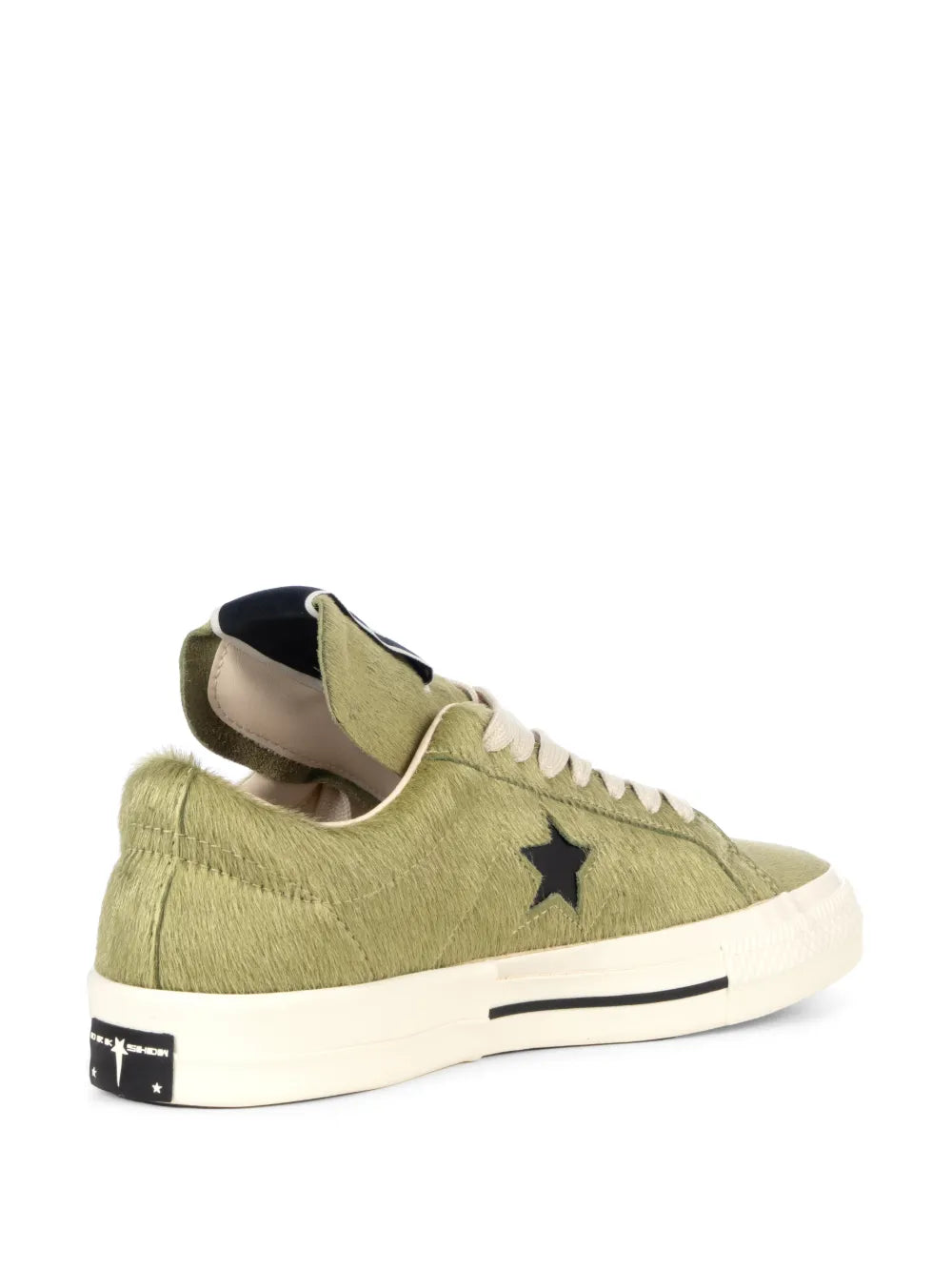Rick Owens DRKSHDW X Converse One Star Pro — Green — Size US M 3.5 - US W 5 — Back View