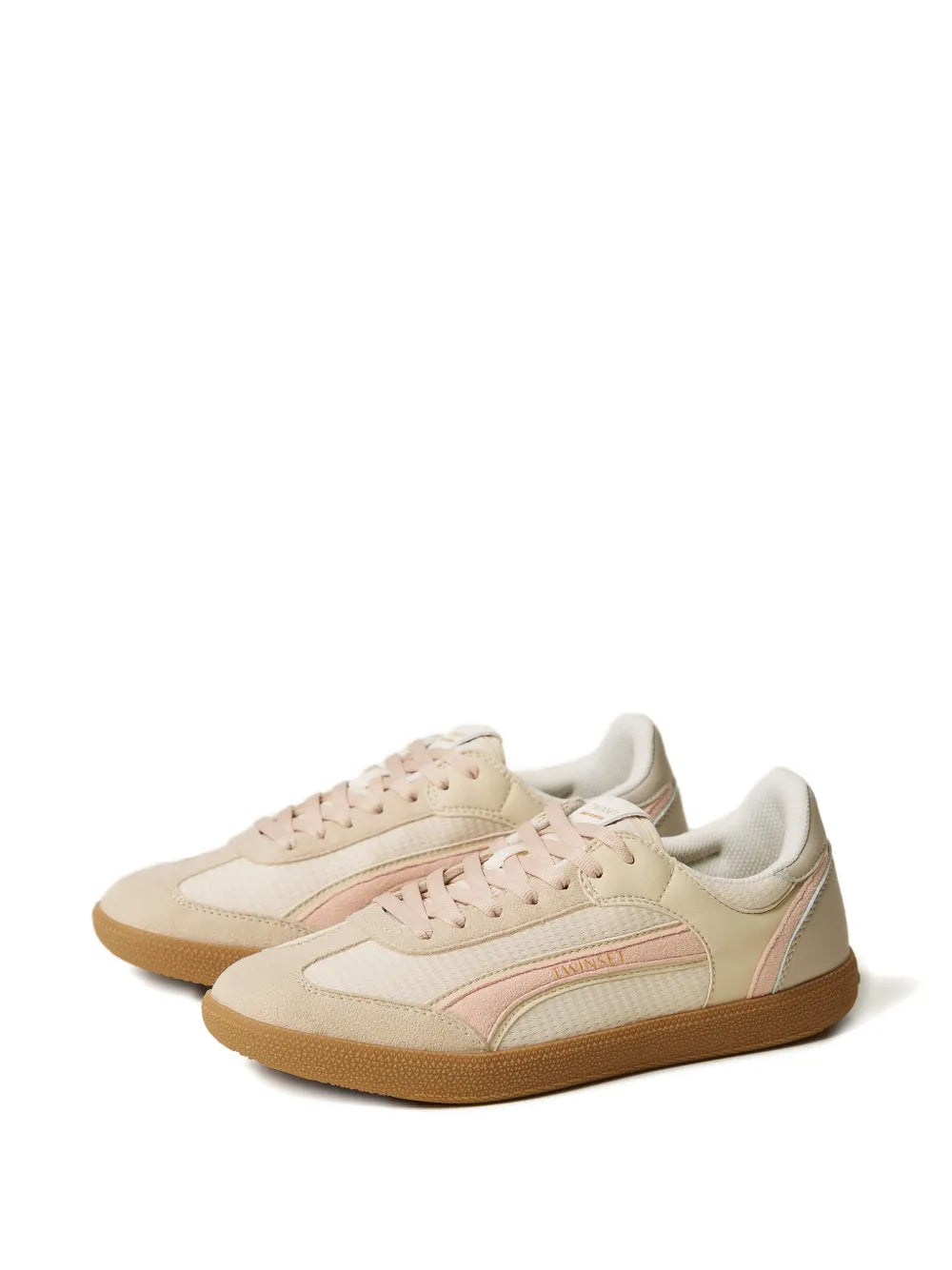 TWINSET Panelled Lace-Up — Beige — Size US M 3.5 - US W 5 — Side View