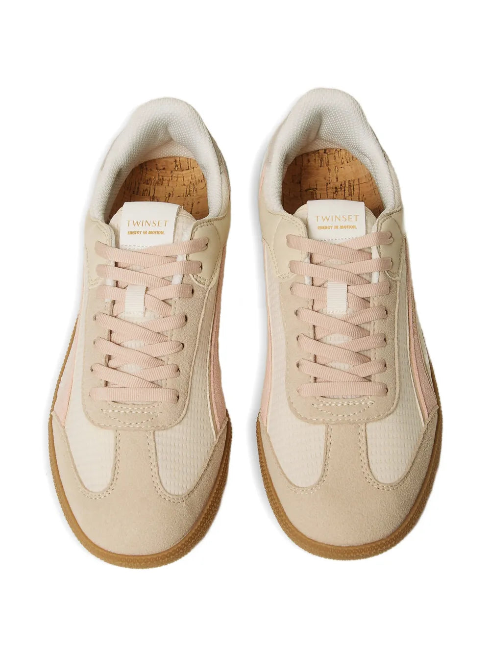 TWINSET Panelled Lace-Up — Beige — Size US M 3.5 - US W 5 — Back View