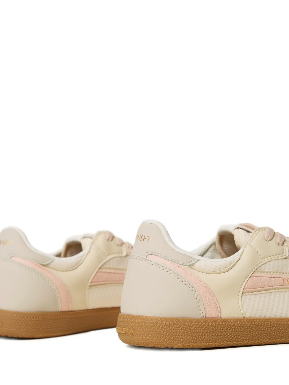 TWINSET Panelled Lace-Up — Beige — Size US M 3.5 - US W 5 — Top View