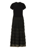Twinset Plumetis Lace Knit Dress — Black/ Red — Size XS — Front View