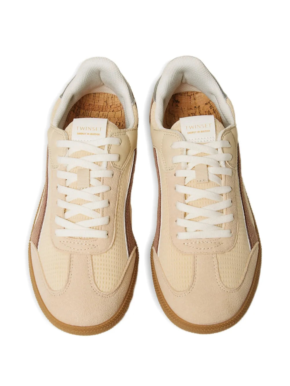 TWINSET Lace-Up Panelled — Beige — Size US M 3.5 - US W 5 — Back View
