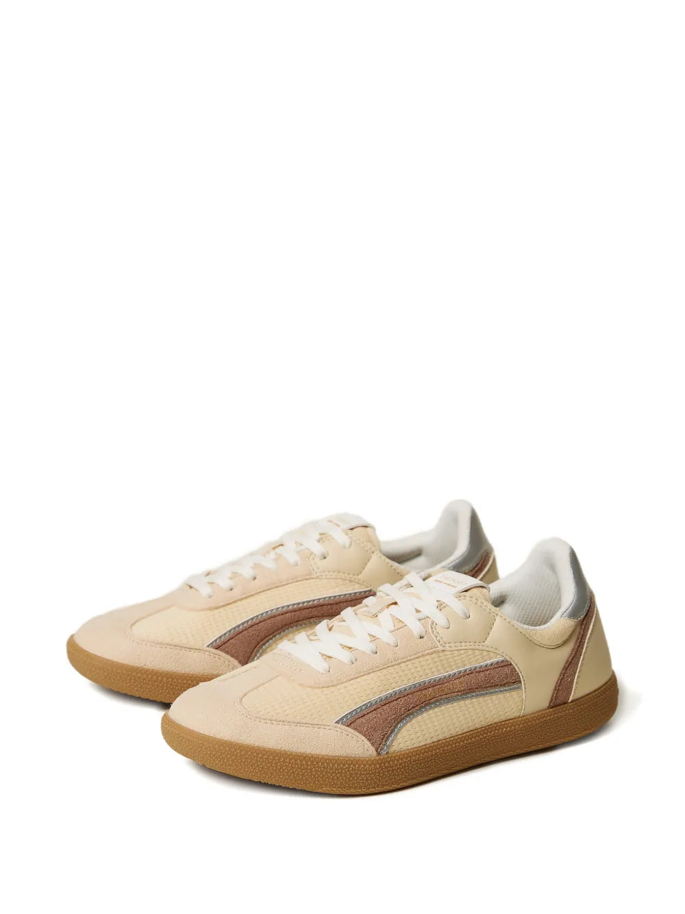 TWINSET Lace-Up Panelled — Beige — Size US M 3.5 - US W 5 — Side View