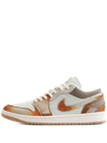 Air Jordan 1 Low-Top Sneakers — Beige — Size US M 9.5 - US W 11 — Front View