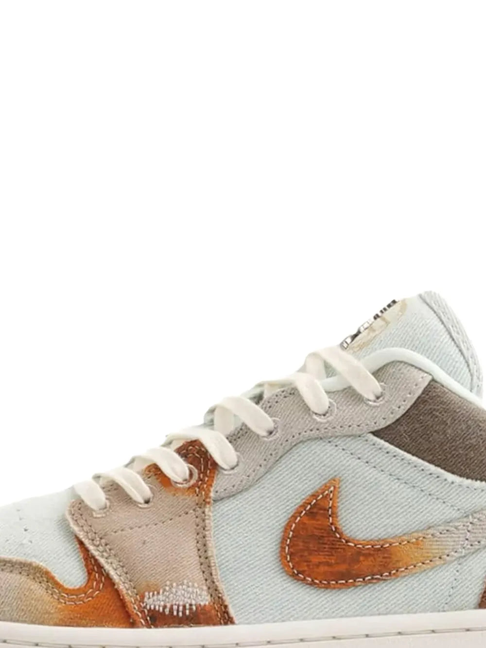 Air Jordan 1 Low-Top Sneakers — Beige — Size US M 9.5 - US W 11 — Side View