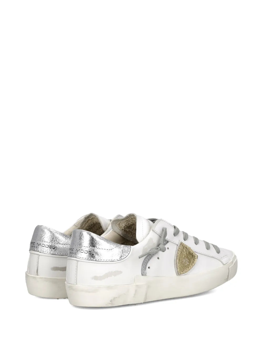 Philippe Model Paris Prsx Triangle Patch Trainers — White — Size US M 3.5 - US W 5 — Back View